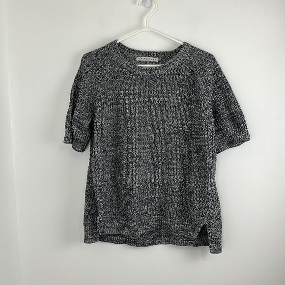 Trina Trunk Haven Pima Cotton Short Sleeved Knit Sweater - Picture 3 of 8